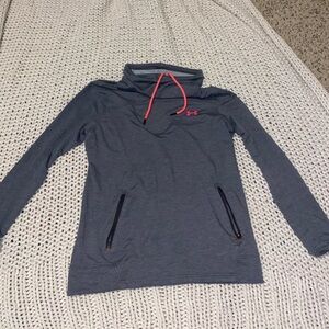 Under Armour Charcoal Pullover with Coral Logo